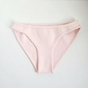 NWT ISA BOULDER Crochet Knit Bottom Intimates Swimwear Bottom Pink Small